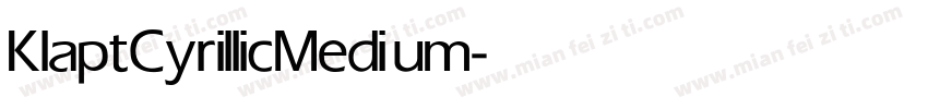 KlaptCyrillic Medium字体转换